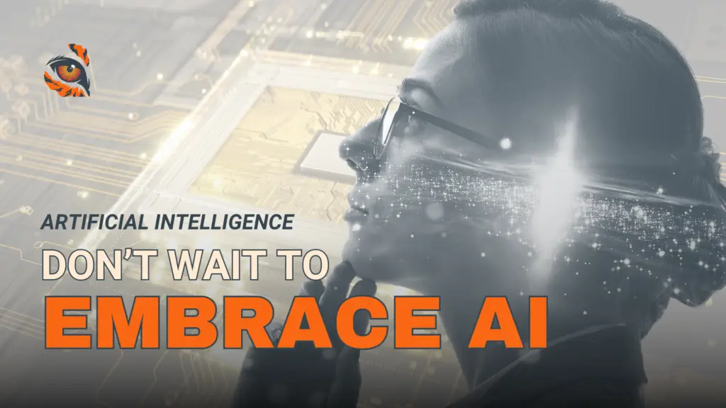 Woman Looking Up Deep in Thought | Why Your Small Business Should Embrace an AI Content Strategy