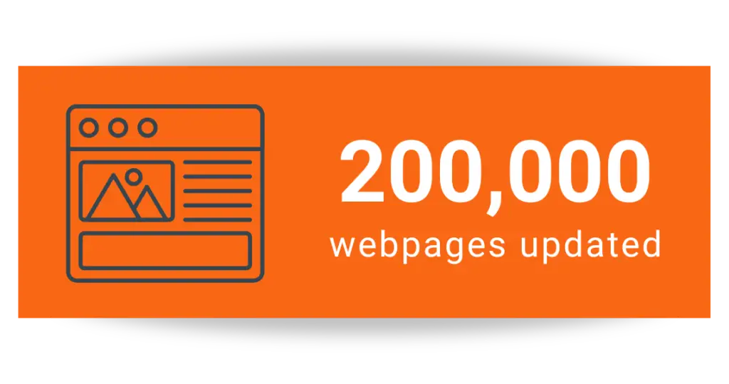 Stage Front Client Story | 200,000 Webpages Updated